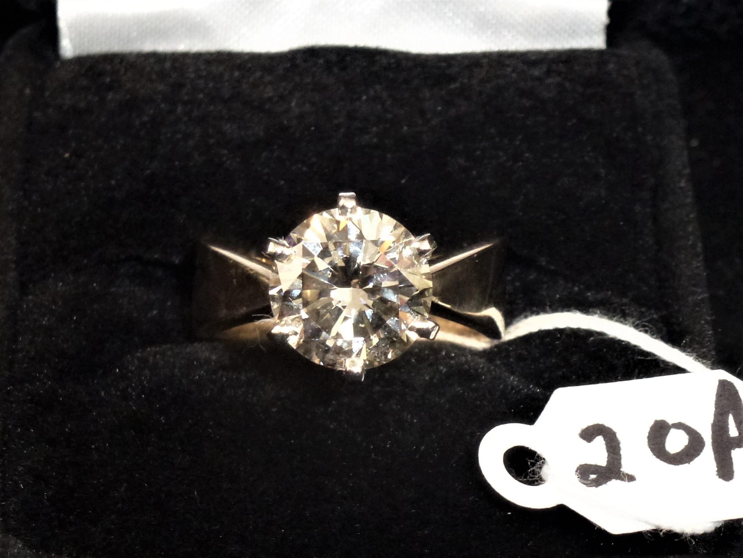 FABULOUS 3.66CT ROUND FULL CUT  DIAMOND SOLITAIRE