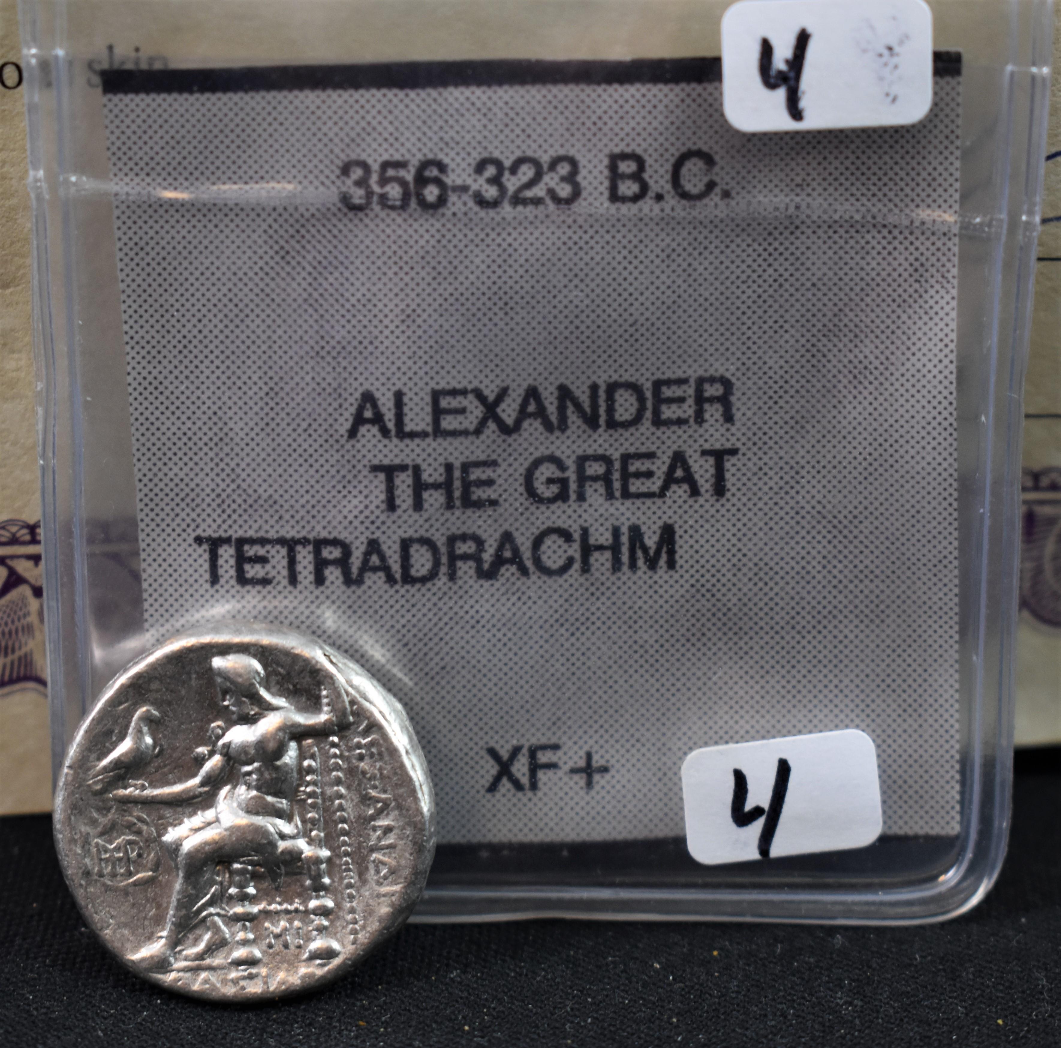 ANCIENT "ALEXANDER THE GREAT TETRADRACHM"SILVER