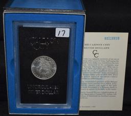 SCARCE 1880-CC GSA BLACK BOX MORGAN DOLLAR