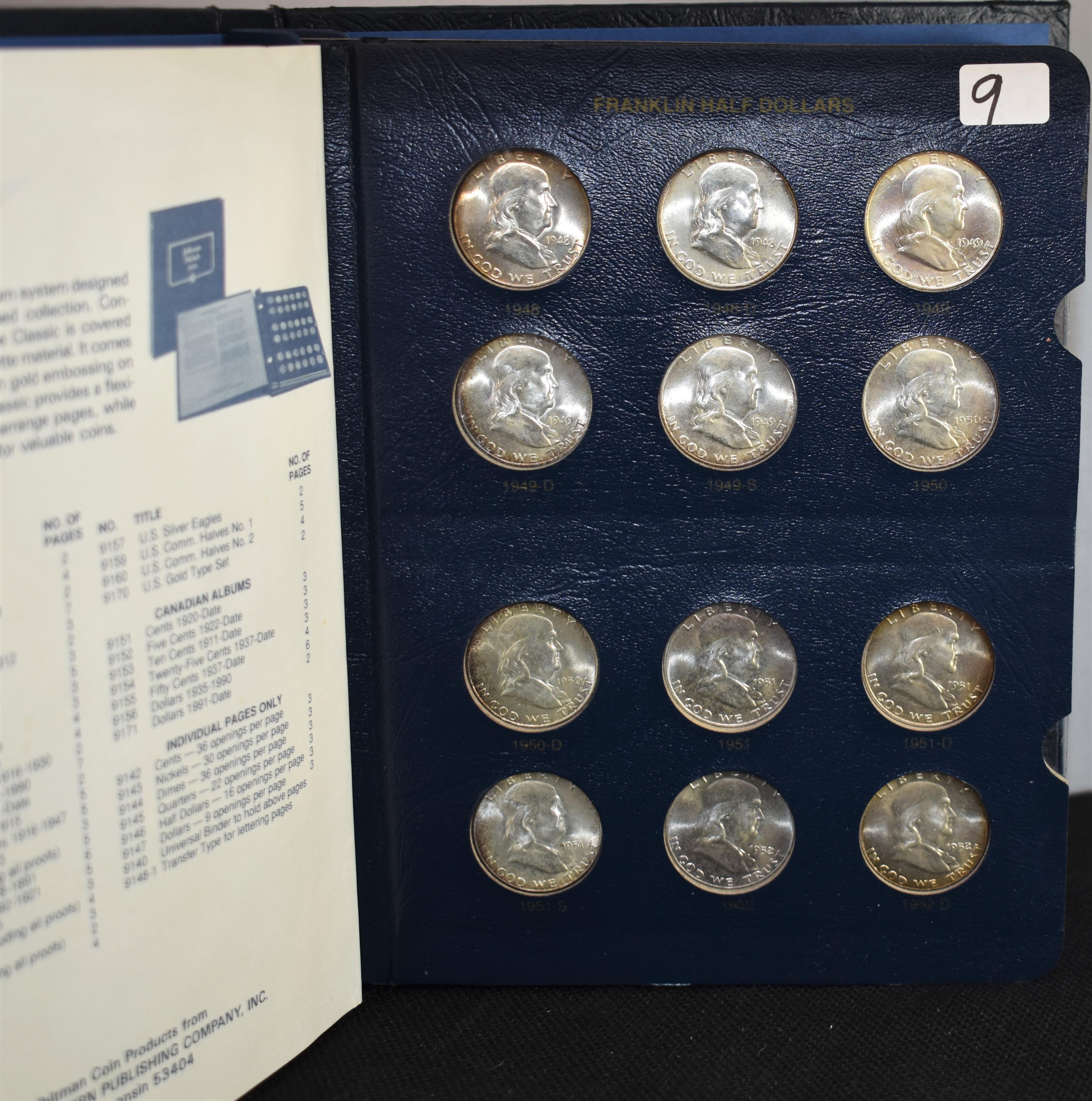 35 CHOICE UNC COMPLETE SET 0F FRANKLIN HALF DOLLAR