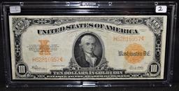 $10 LG SIZE GOLD CERTIFICATE - SERIES 1922