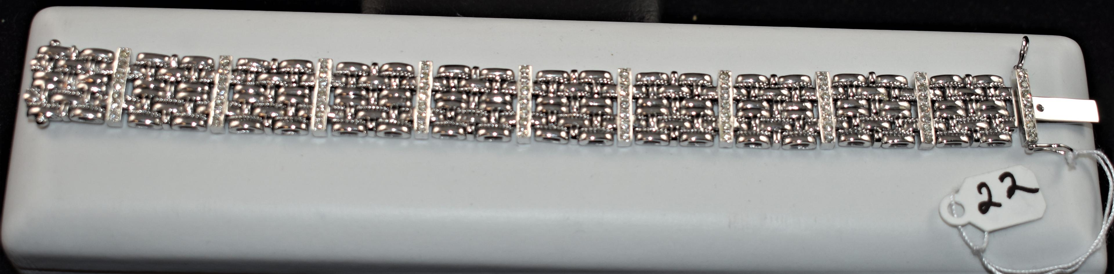 CHOICE LADIES 2.10CTTW 18K WHITE GOLD BRACELET