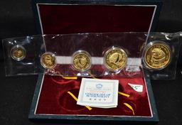 RARE 1987 5-PIECE CHINA GOLD PANDA "PROOF" SET