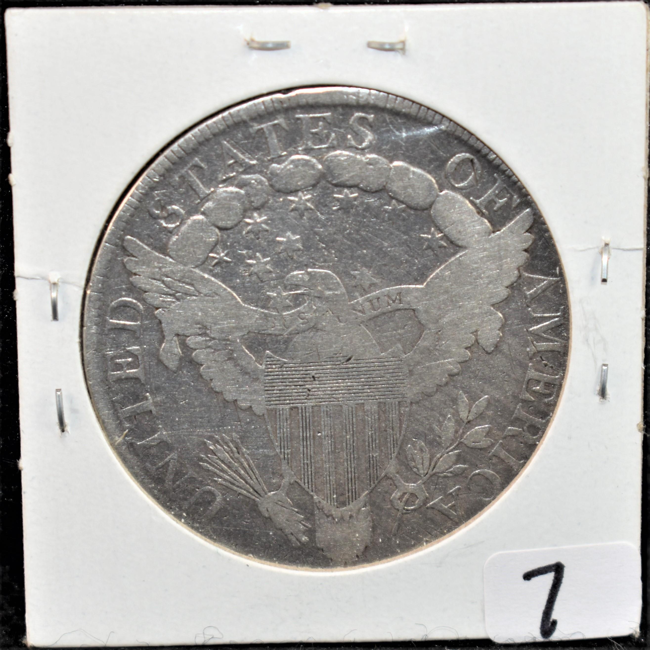 RARE 1799 DRAPED BUST HERALDIC EAGLE VF DOLLAR