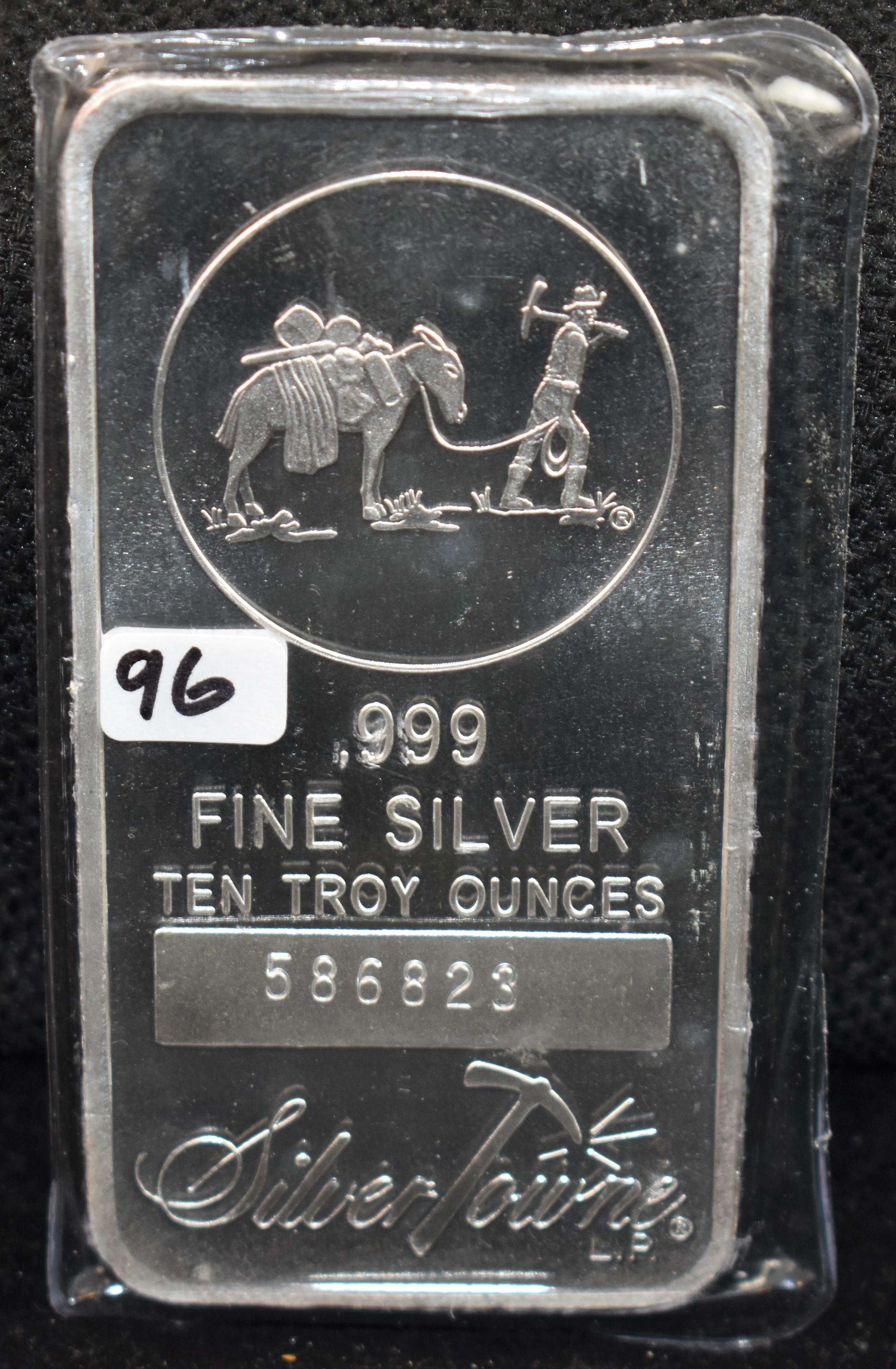 SILVER TOWNE 10 TROY OZ 999 FINE SILVER INGOT