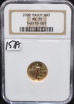 2000 $5 (1/10 OZ) AMERICAN GOLD EAGLE - NGC MS70