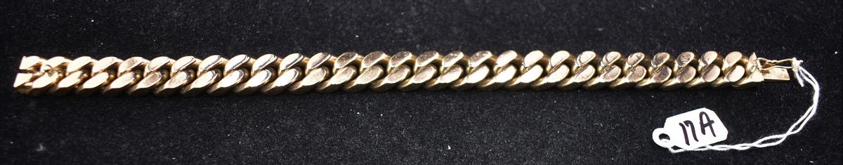 HEAVY 8 INCH 14K YELLOW GOLD BRACELET