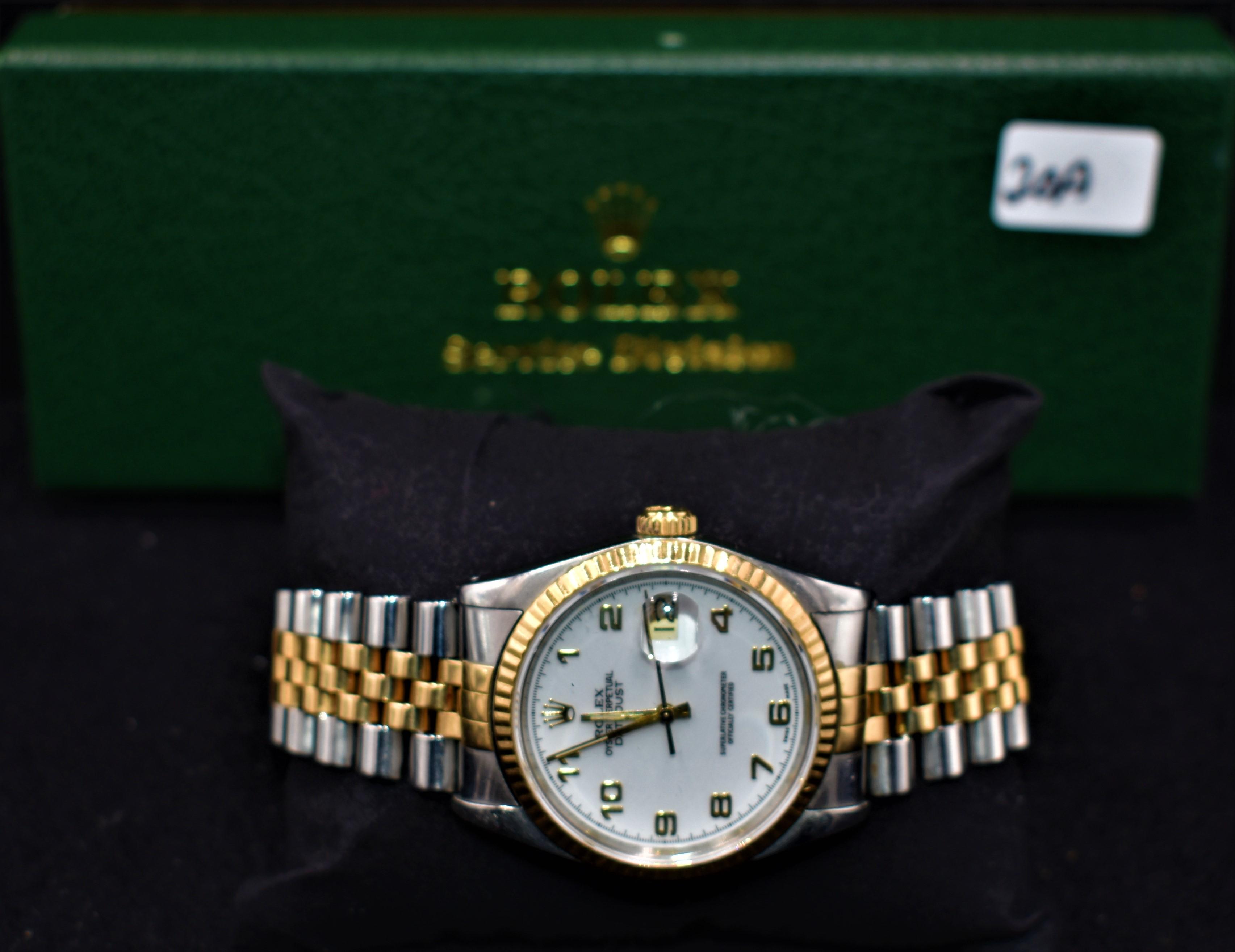 MEN ROLEX DATEJUST 18K/SS WRISTWATCH