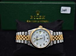 MEN ROLEX DATEJUST 18K/SS WRISTWATCH