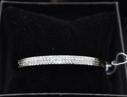 LADIES 1.80CTTW DIAMOND 14K BANGLE BRACELET