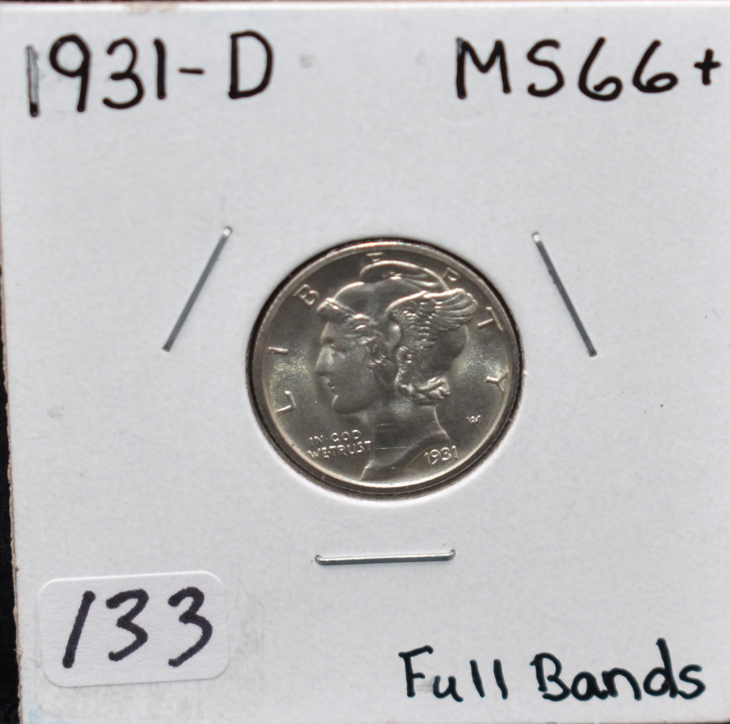 HIGH GRADE 1931-D MERCURY DIME FROM SAFE DEPOSIT