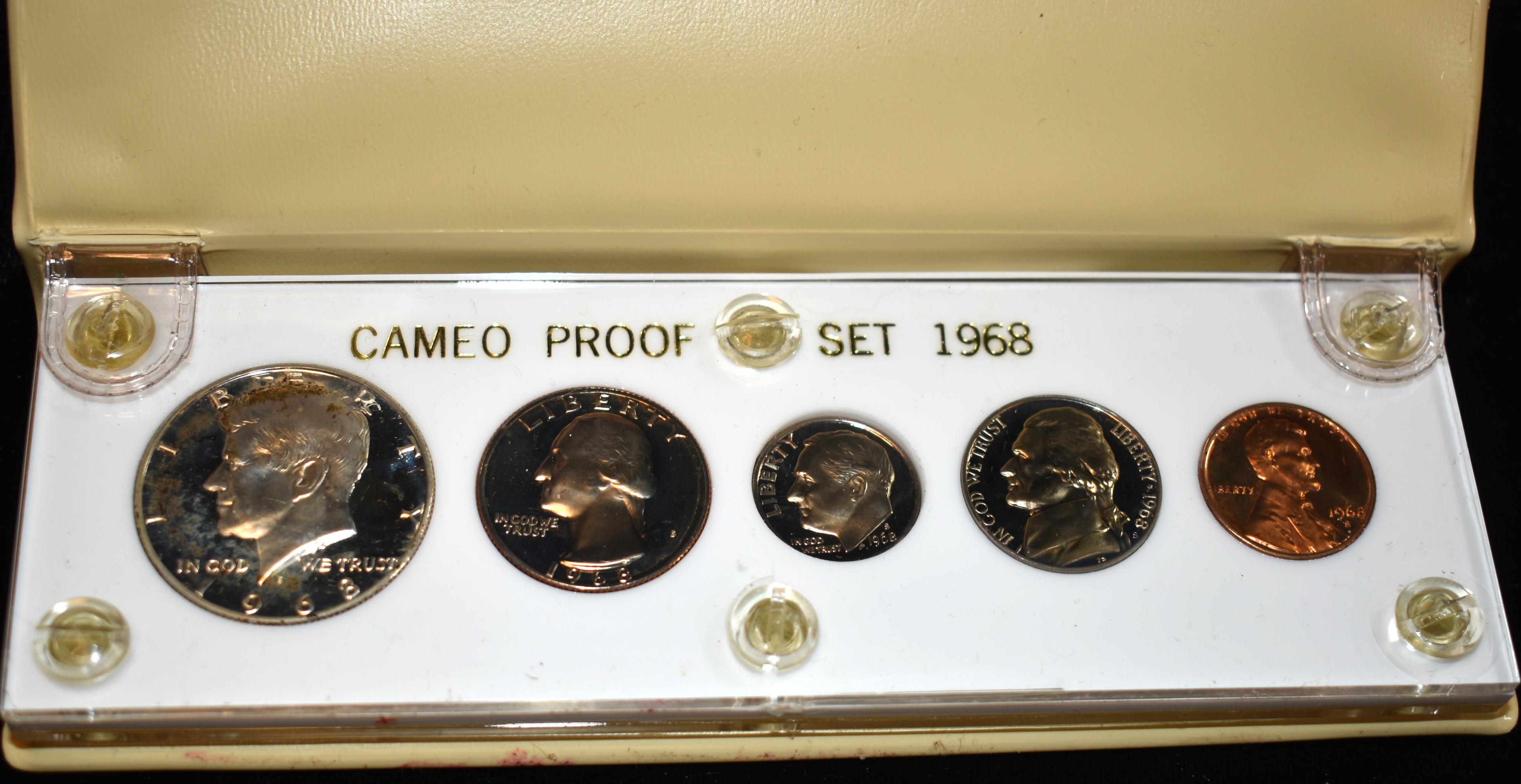 17 MIXED DATES "CAMEO PROOF SETS' FROM SAFES