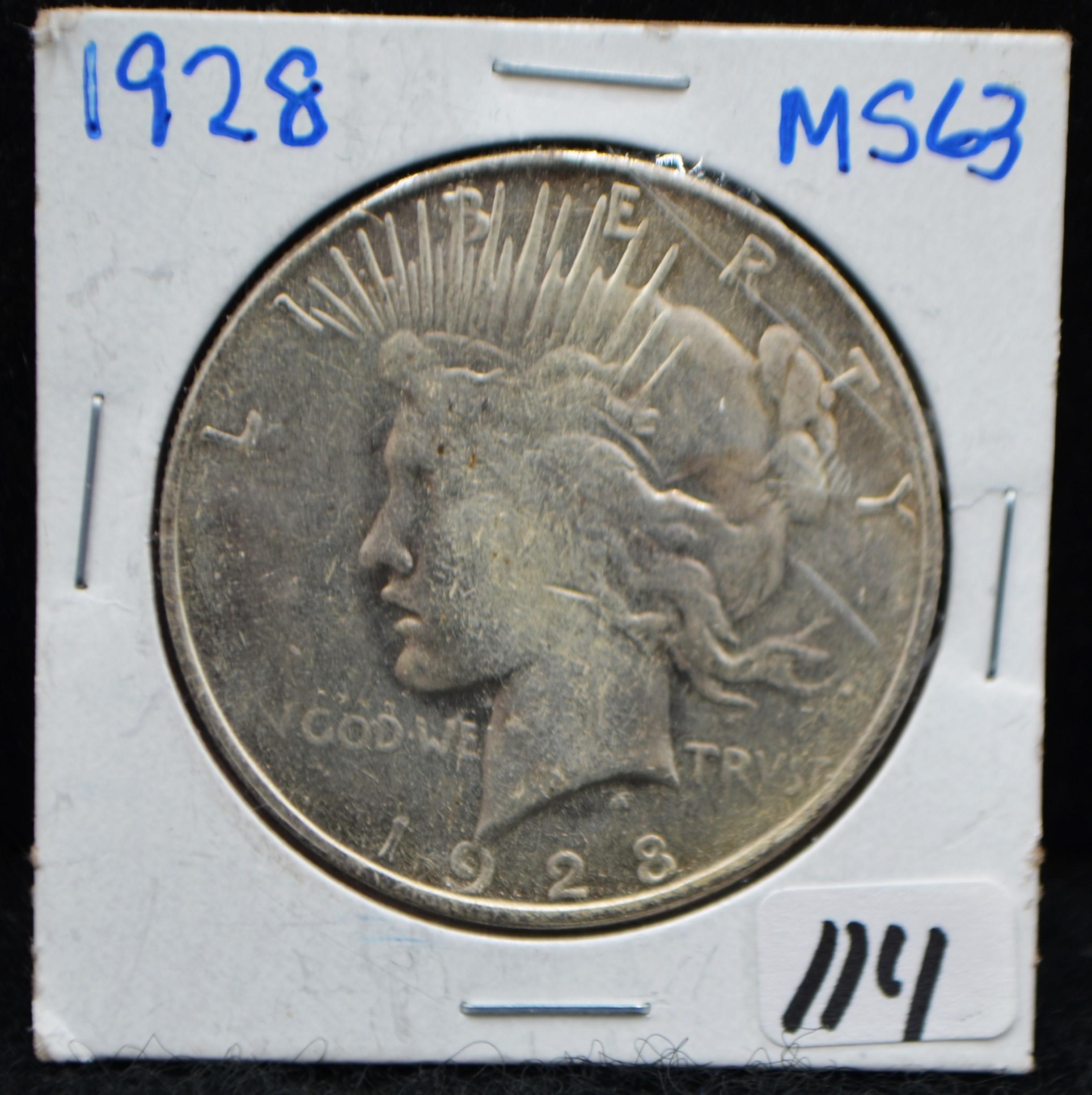 KEY DATE 1928 PEACE DOLLAR