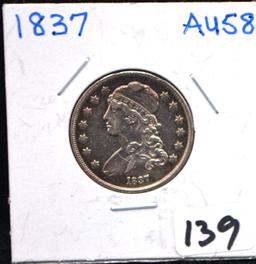 1837 CAPPED BUST QUARTER