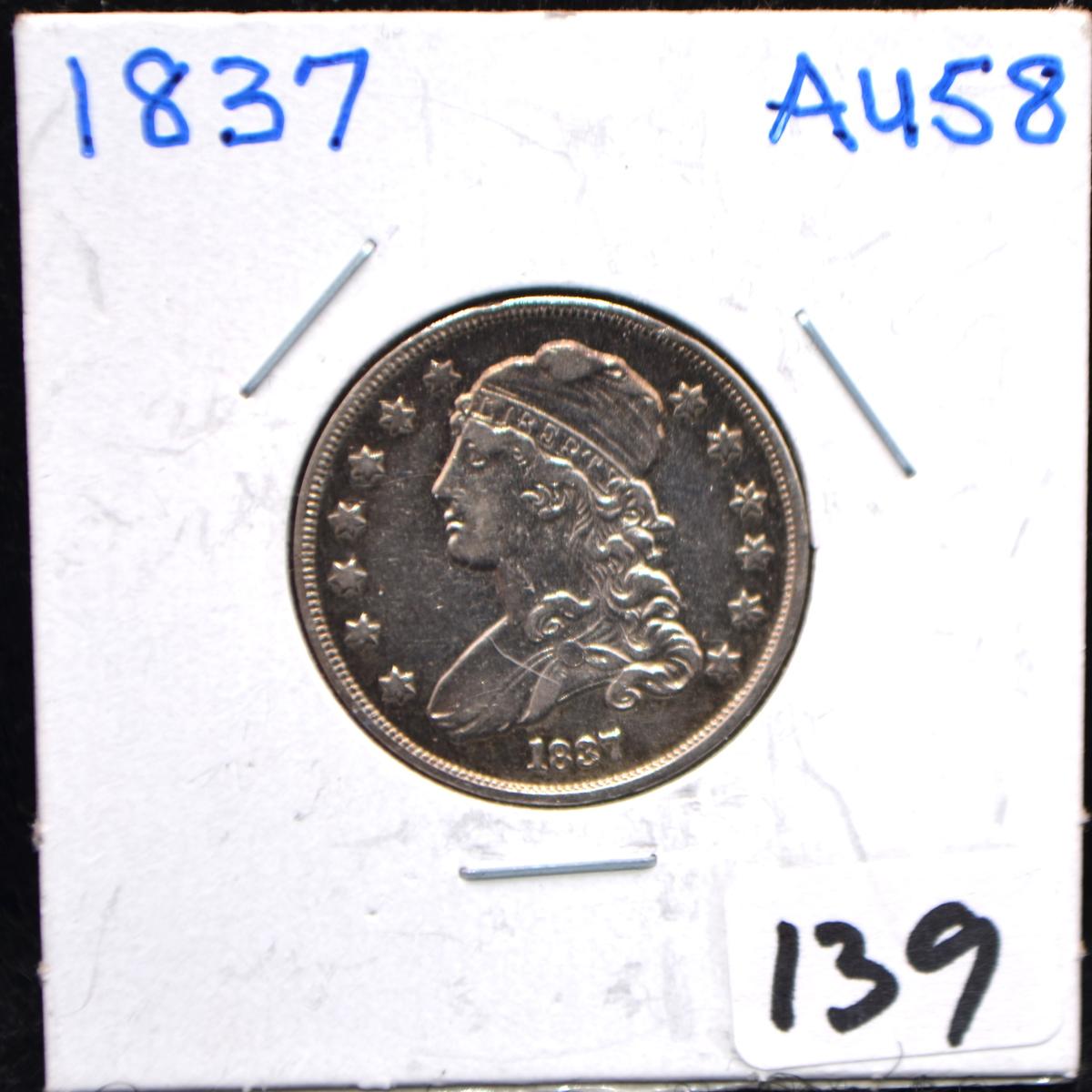 1837 CAPPED BUST QUARTER