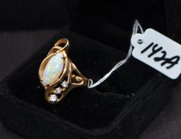 LADIES 1.61 CTTW DIAMOND & OPAL 14K GOLD RING