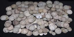 LARGE SELECTION (MOSTLY HALVES) BARBER COINS