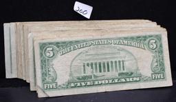 63 RED SEAL $5 U.S. NOTES (1953-1963 SERIES)