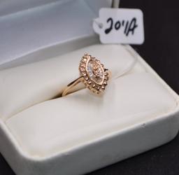 LADIES DIAMOND 10K YELLOW GOLD RING