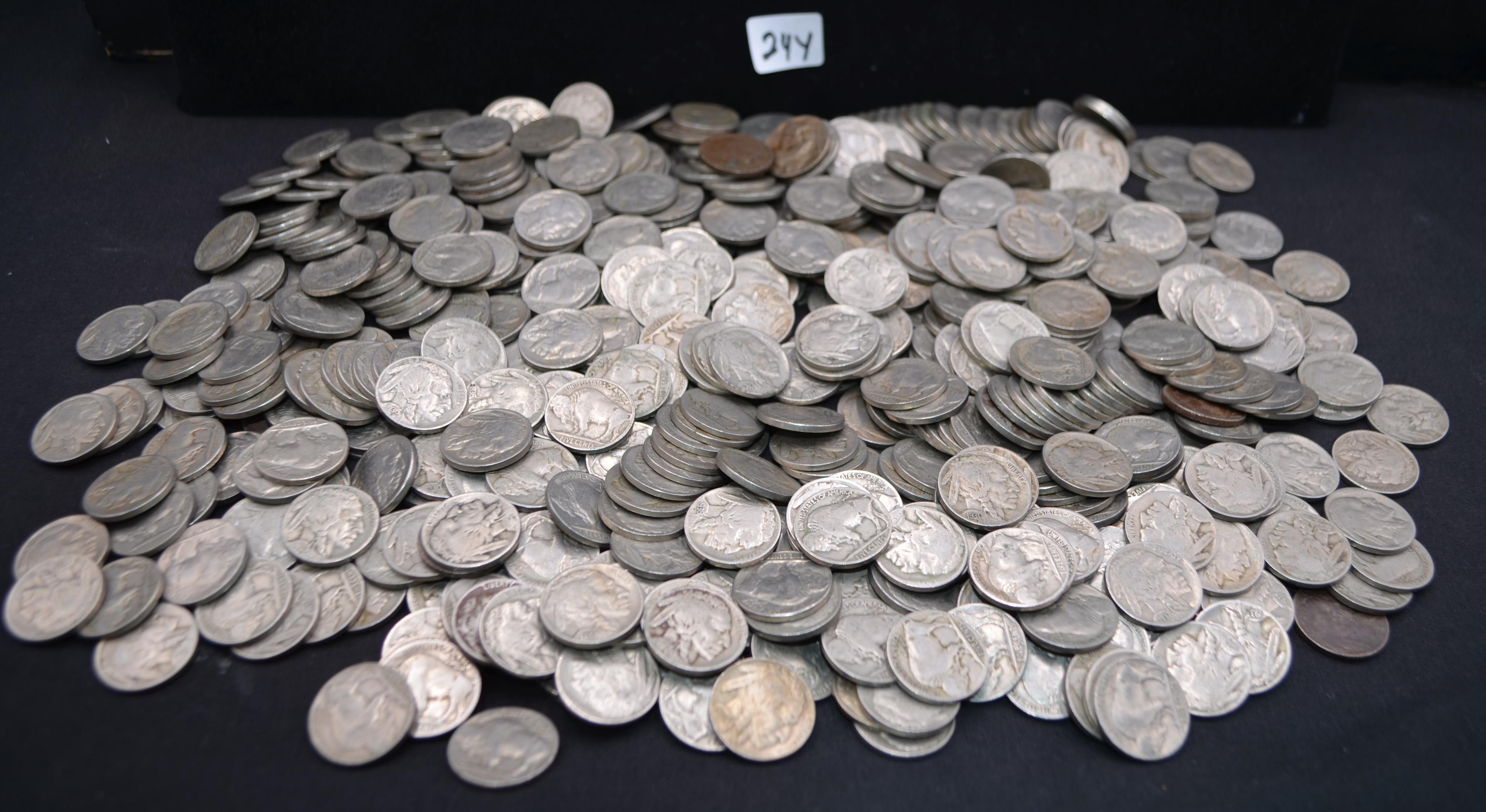 563 MIXED DATE & MINT BUFFALO NICKELS