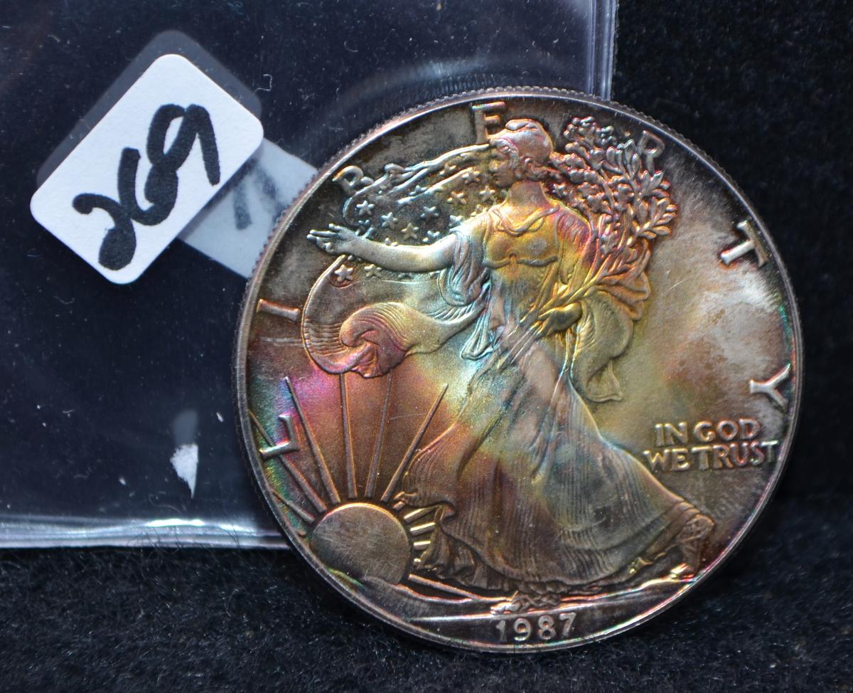 1987 SILVER EAGLE "WILD RAINBOW TONING"