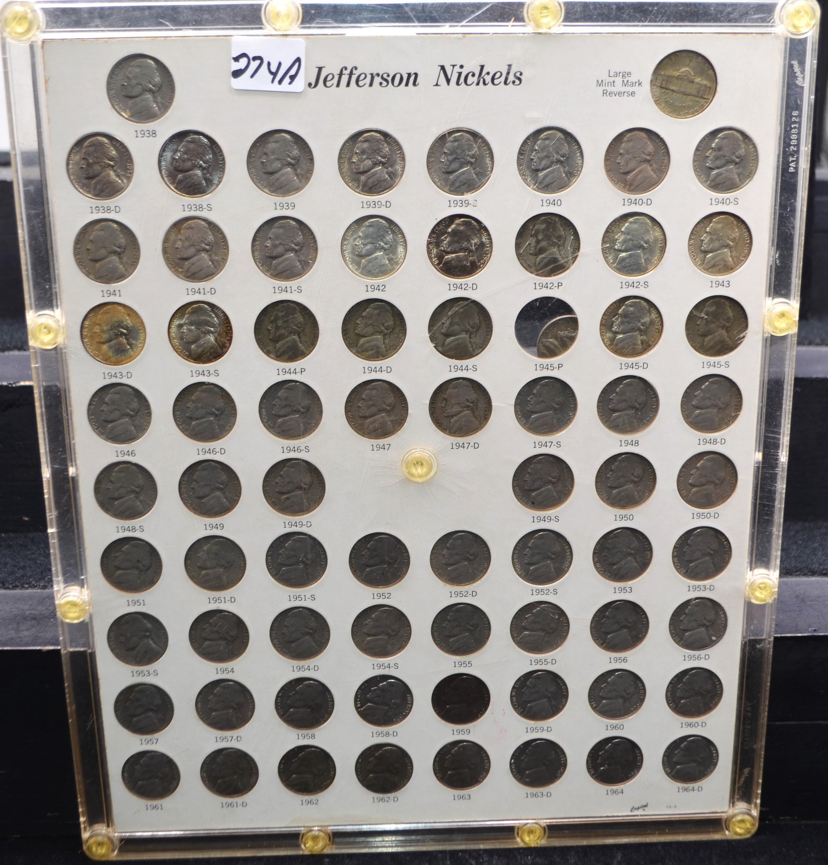 JEFFERSON NICKEL FRAMED SET