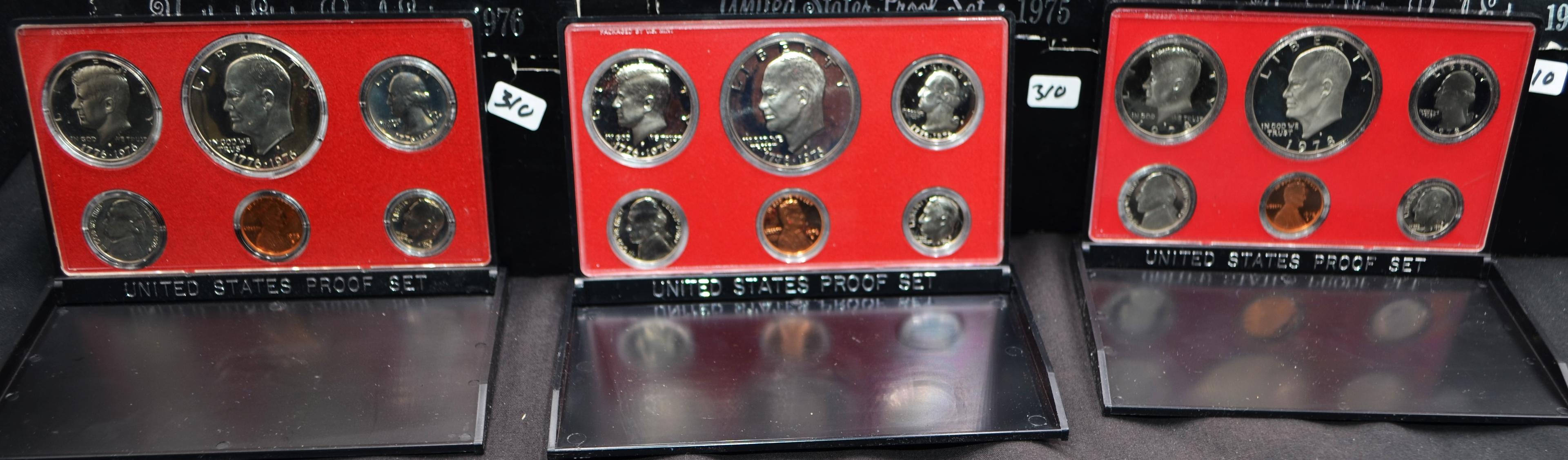 1975, 1976, 1978 U.S. PROOF SETS