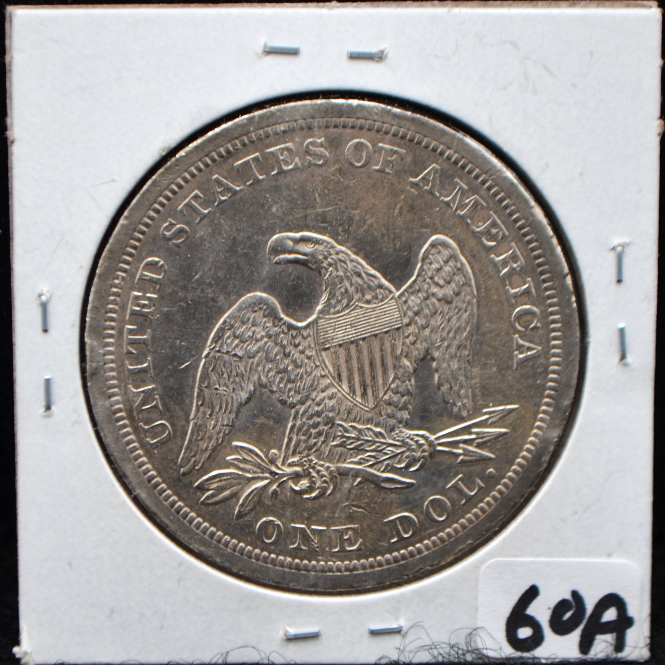 RARE HIGH GRADE 1843 SEATED DOLLAR