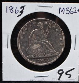 1863 SEATED LIBERTY HALF DOLLAR