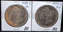 HIGH GRADE 1888-S & 1994-S MORGAN DOLLARS