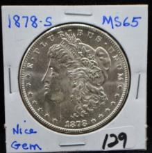 HIGH GRADE 1878-S MORGAN DOLLAR