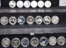 20 MIXED U.S. COMMEMORATIVE SILVER COINS