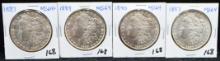 HIGH GRADE 1887, 1889, 1890, 1897 MORGAN DOLLARS