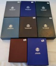 8 MIXED DATE U.S. MINT PRESTIGE SILVER PROOF SETS