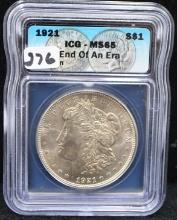 1921 MORGAN DOLLAR - ICG MS65