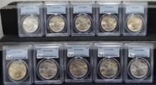 10 1924 PEACE DOLLARS - PCGS MS63