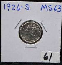 HIGH GRADE 1926-S MERCURY DIME