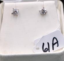 PAIR OF .90 CTTW DIAMOND STUD 14K W/G EARRINGS