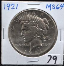 HIGH GRADE KEY DATE 1921 PEACE DOLLAR