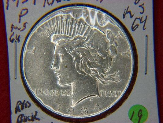 1934 P Peace Dollar