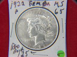 1922 P Peace Dollar