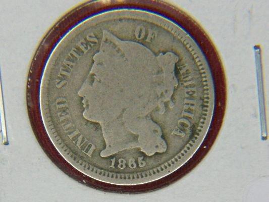 1865 3 Cent Nickel