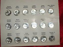 (36) .925 Silver Presidential Rounds