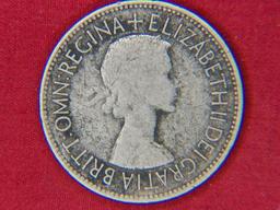 1953 1/2 Crown Great Britian