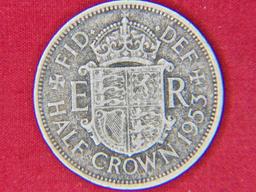 1953 1/2 Crown Great Britian