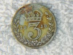 1913 3 Pence Great Britain