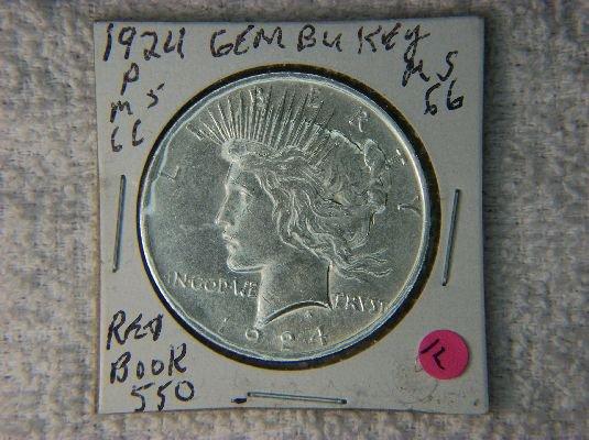 1924 P Peace Dollar
