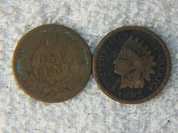 (2) 1897 & 1905 Indian Head Cents