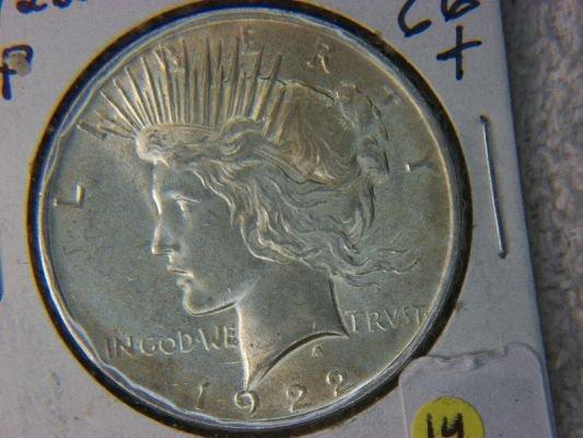 1922 P Peace Dollar