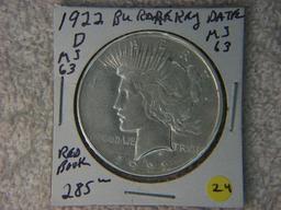 1922 D Peace Dollar